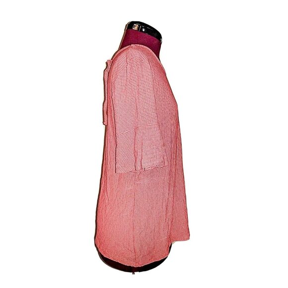 LC Lauren Conrad Top Blouse Women Keyhole Back Bell Short Sleeve Size Medium - Picture 3 of 7